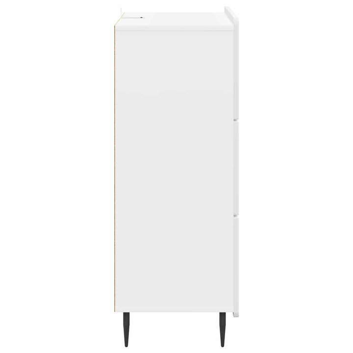 Skuffeskab Hvid højglans 66 x 34,5 x 92 cm Konstrueret træ