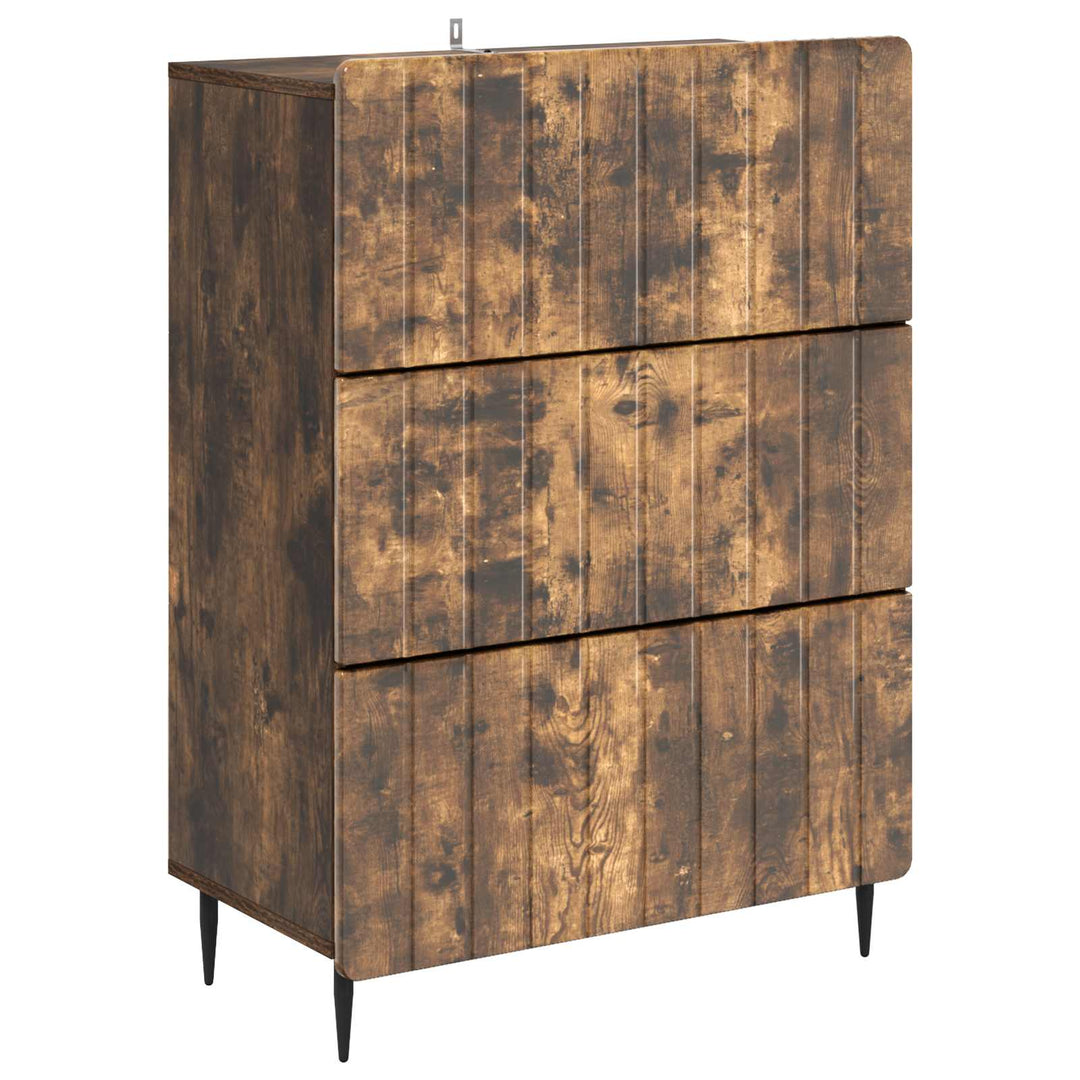 Skuffeskab 66 x 34,5 x 92 cm Konstrueret træ Røget eg