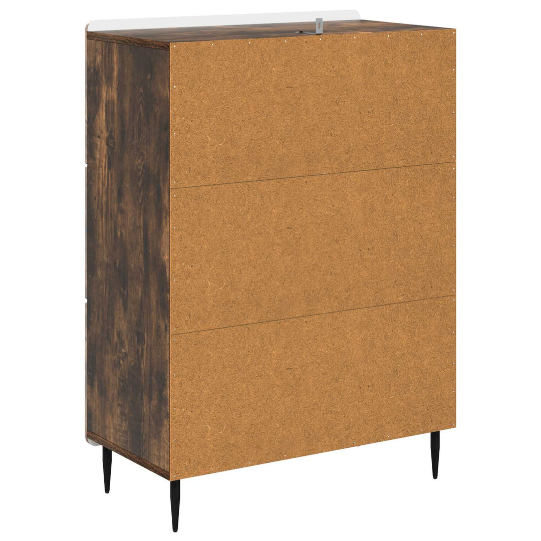 Skuffeskab 66 x 34,5 x 92 cm Konstrueret træ Røget eg