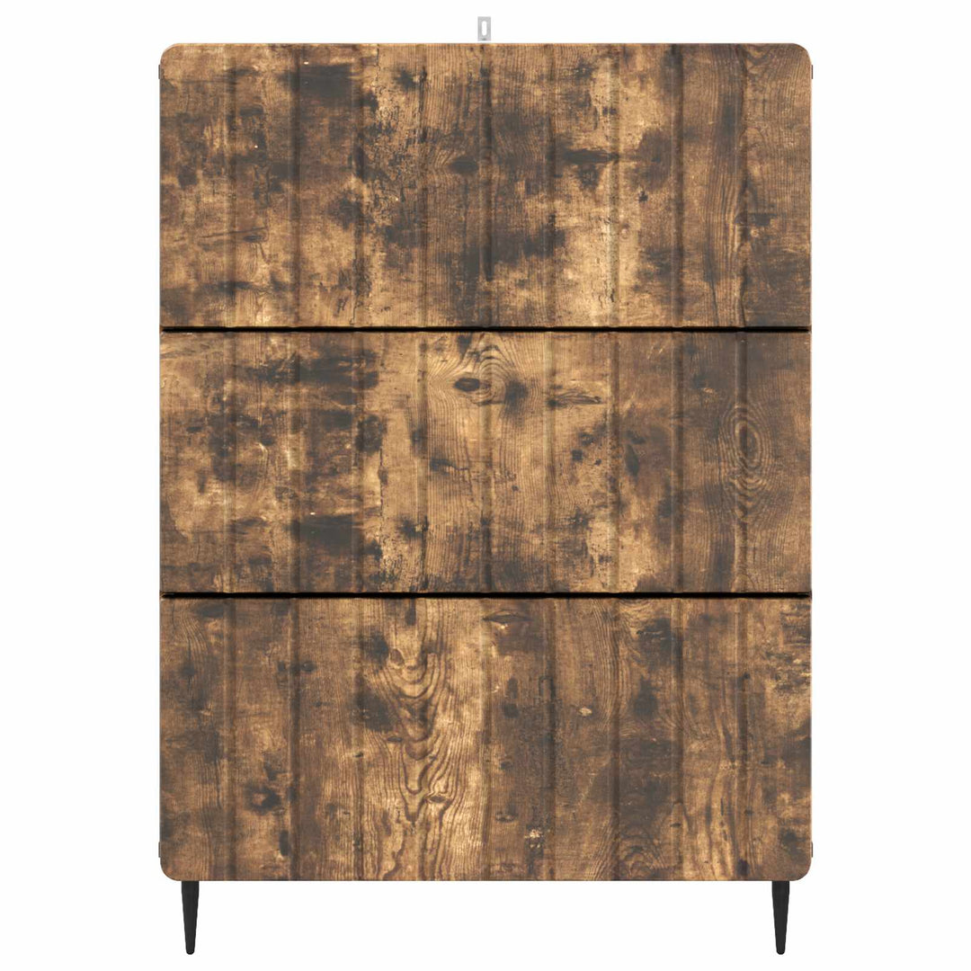 Skuffeskab 66 x 34,5 x 92 cm Konstrueret træ Røget eg