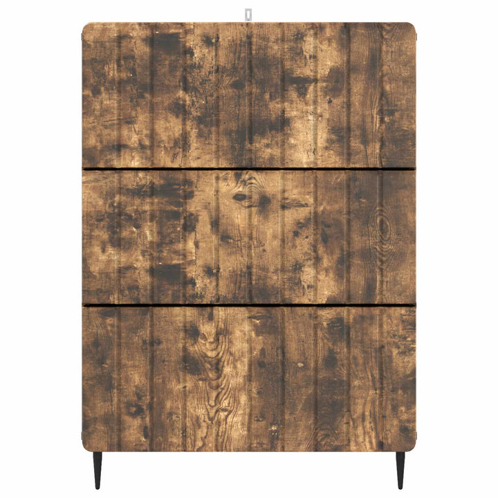 Skuffeskab 66 x 34,5 x 92 cm Konstrueret træ Røget eg