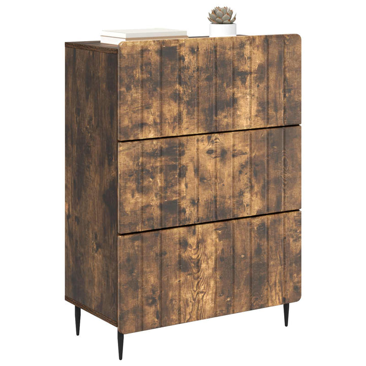 Skuffeskab 66 x 34,5 x 92 cm Konstrueret træ Røget eg