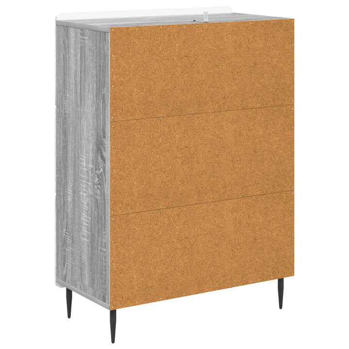 Skuffeskab 66 x 34,5 x 92 cm Konstrueret træ Grå sonoma-eg