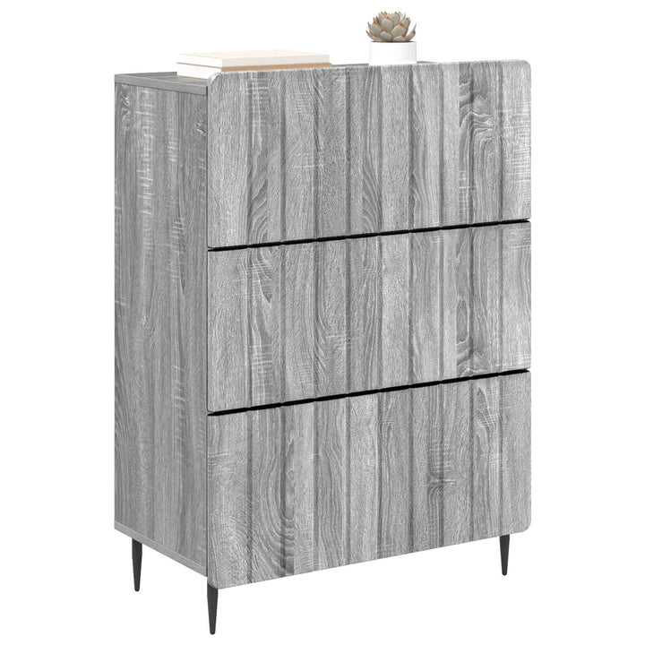 Skuffeskab 66 x 34,5 x 92 cm Konstrueret træ Grå sonoma-eg