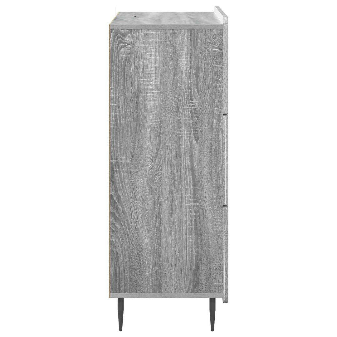 Skuffeskab 66 x 34,5 x 92 cm Konstrueret træ Grå sonoma-eg