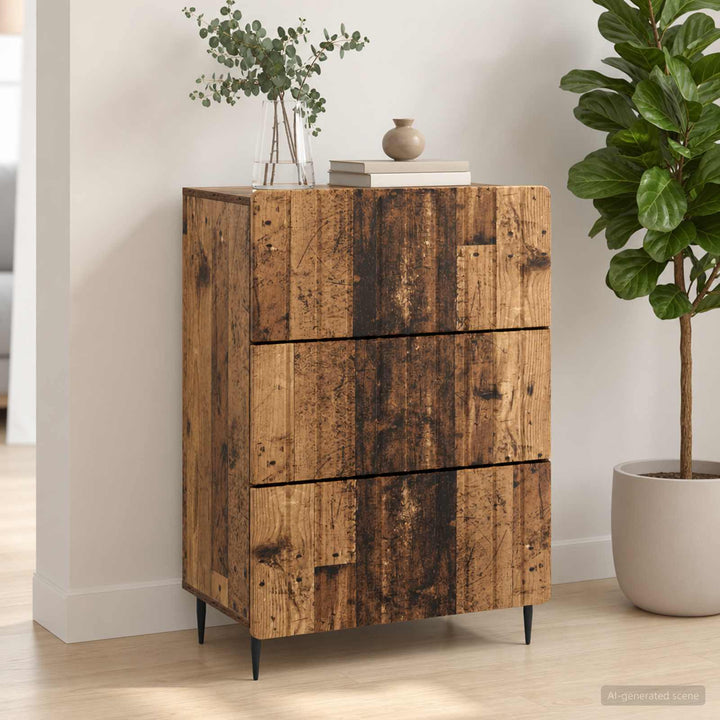 Skuffeskab Gammelt træ 66 x 34,5 x 92 cm Konstrueret træ