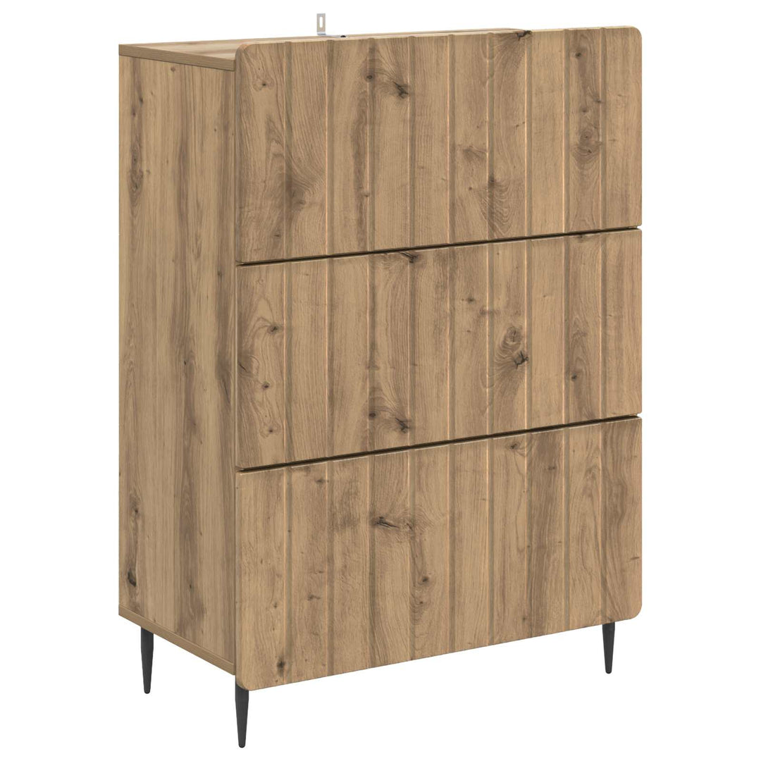 Skuffeskab 66 x 34,5 x 92 cm Konstrueret træ Artisan-eg