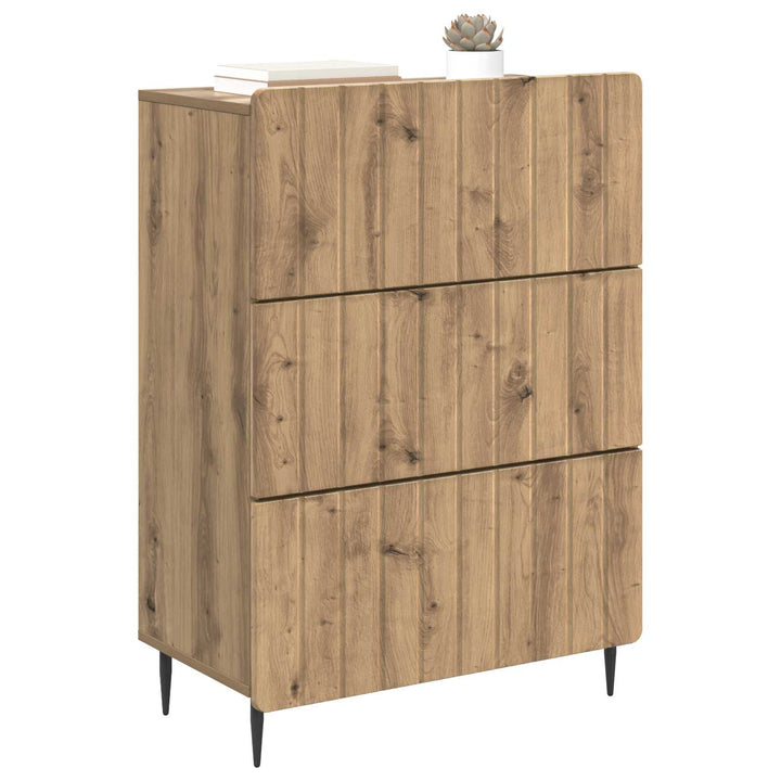Skuffeskab 66 x 34,5 x 92 cm Konstrueret træ Artisan-eg