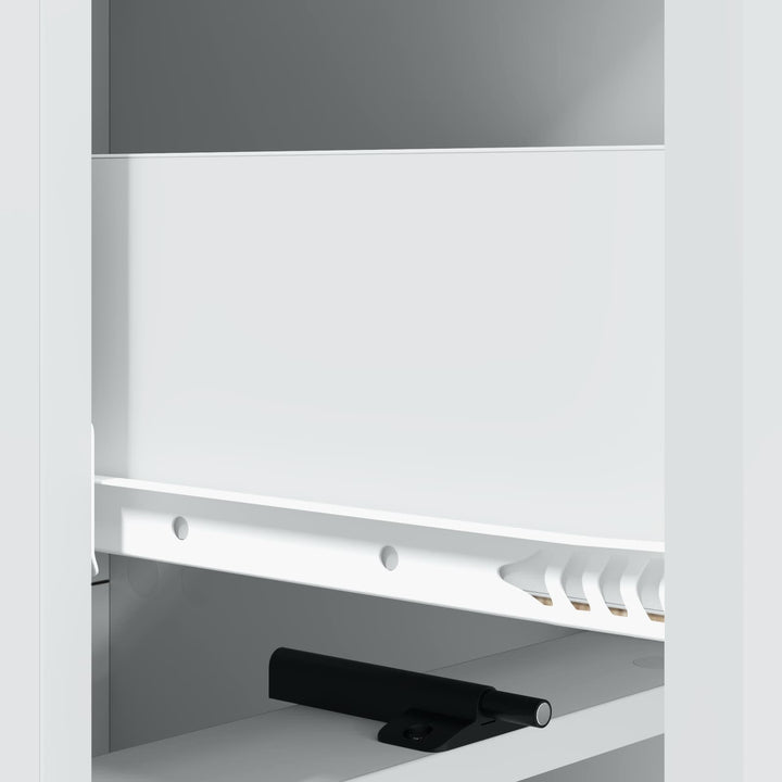 Skuffeskab Hvid 33 x 34,5 x 92 cm Konstrueret træ