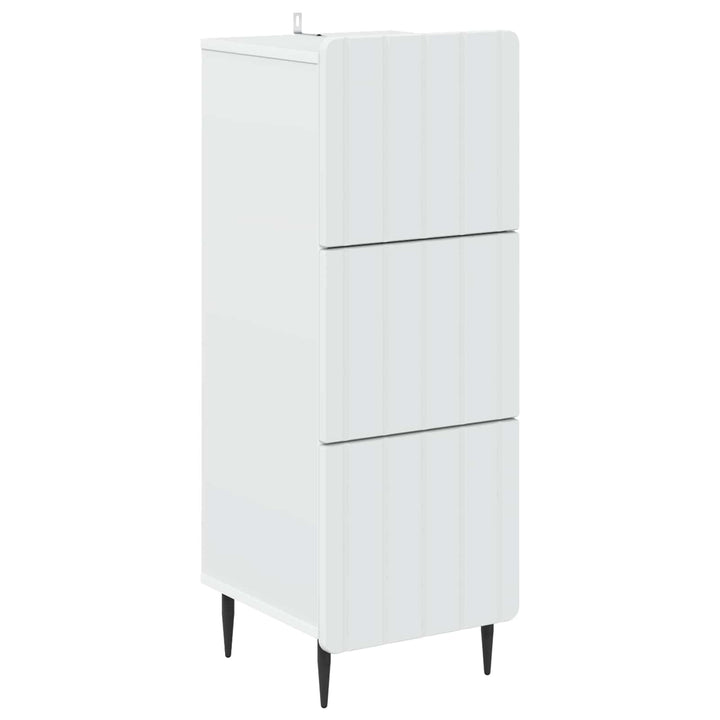 Skuffeskab Hvid 33 x 34,5 x 92 cm Konstrueret træ