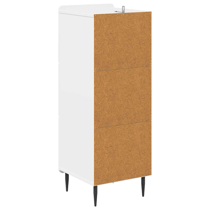Skuffeskab Hvid 33 x 34,5 x 92 cm Konstrueret træ