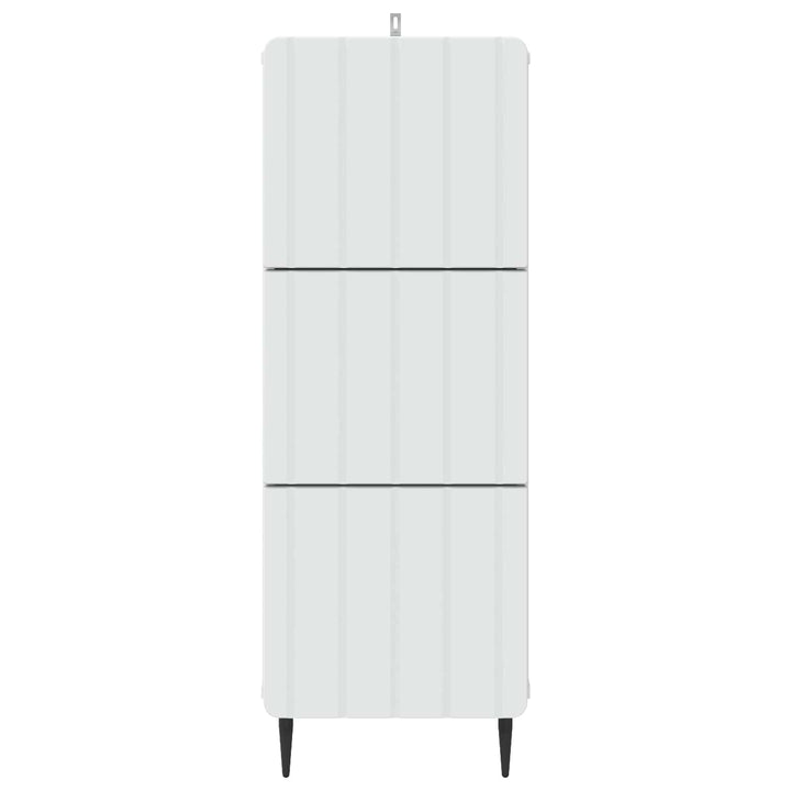 Skuffeskab Hvid 33 x 34,5 x 92 cm Konstrueret træ