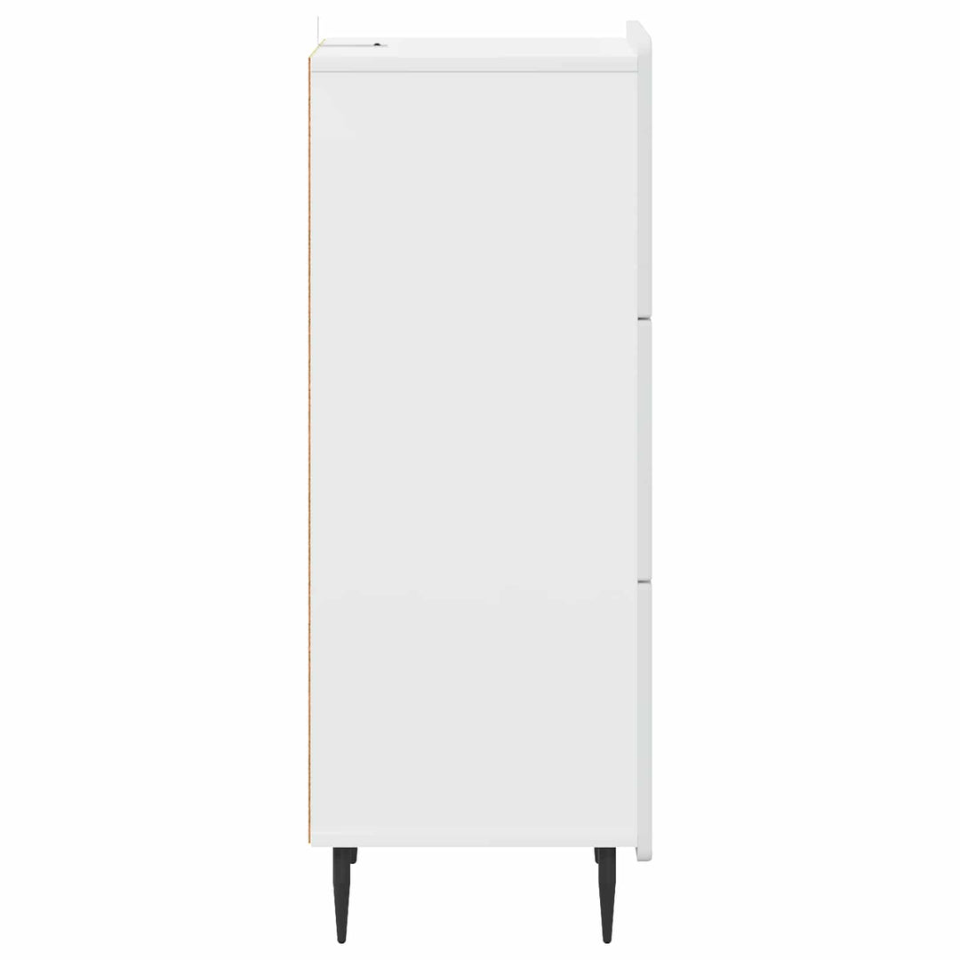 Skuffeskab Hvid 33 x 34,5 x 92 cm Konstrueret træ