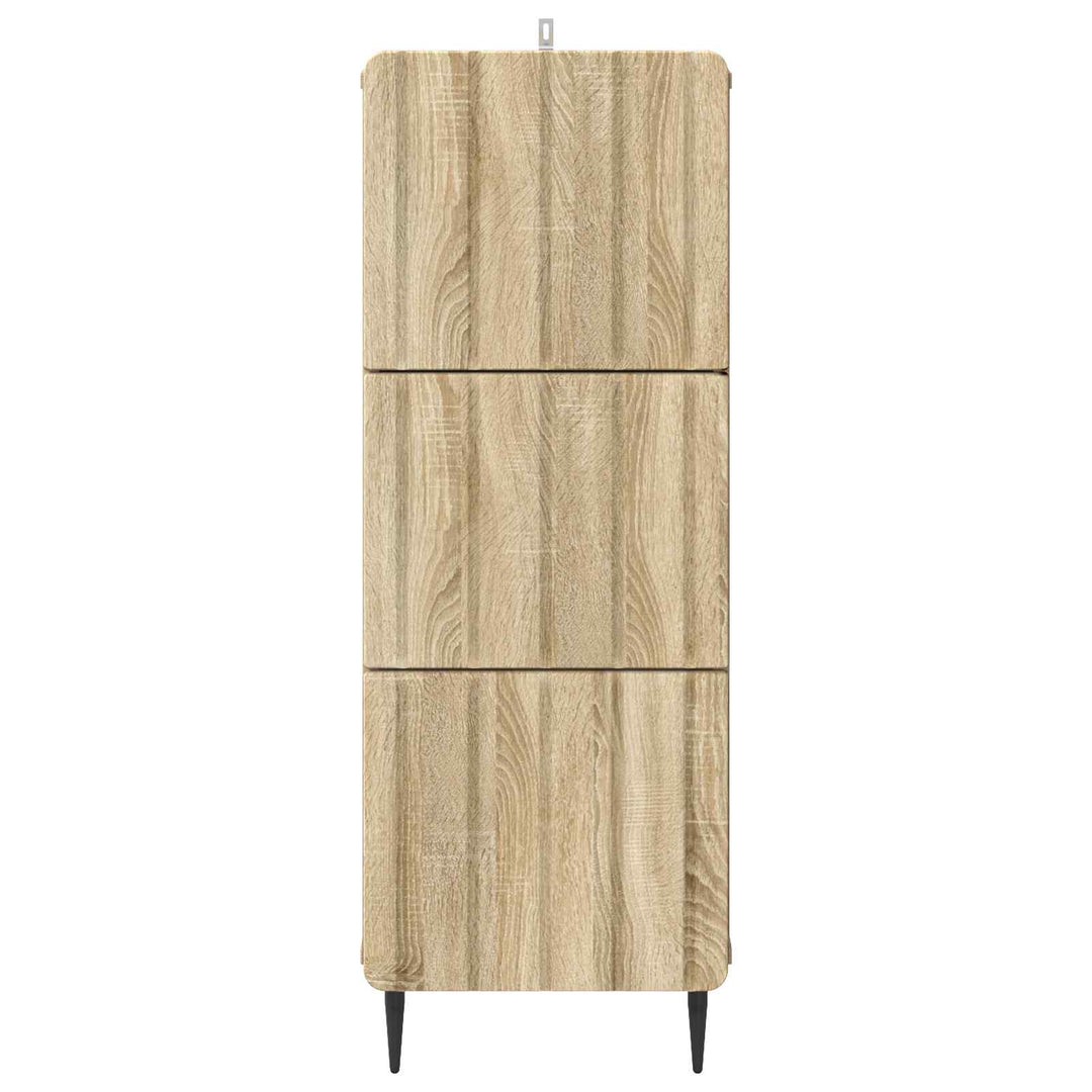 Skuffeskab Sonoma-eg 33 x 34,5 x 92 cm Konstrueret træ