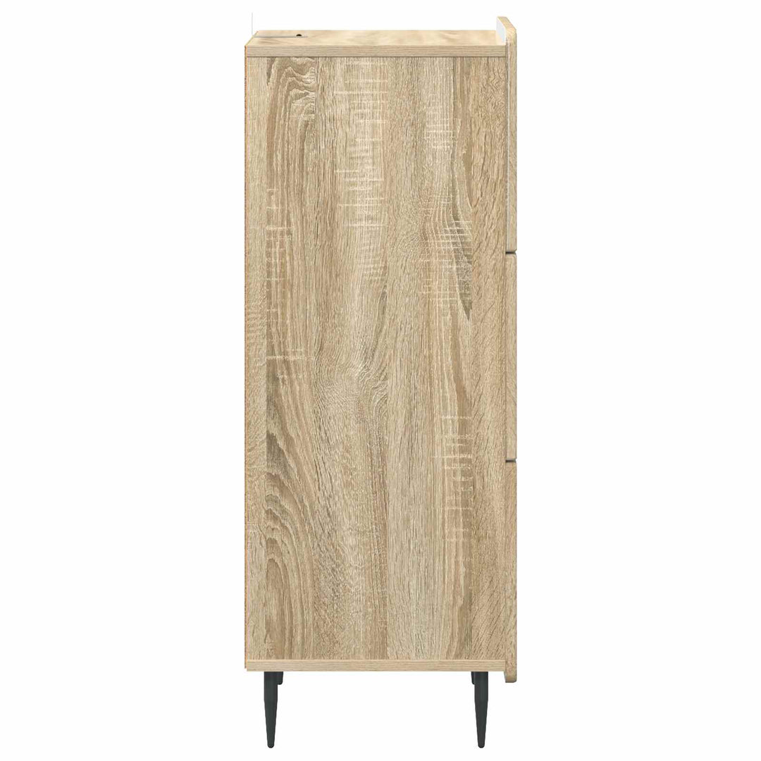 Skuffeskab Sonoma-eg 33 x 34,5 x 92 cm Konstrueret træ