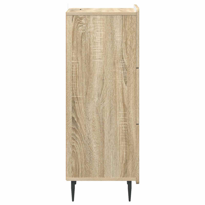 Skuffeskab Sonoma-eg 33 x 34,5 x 92 cm Konstrueret træ