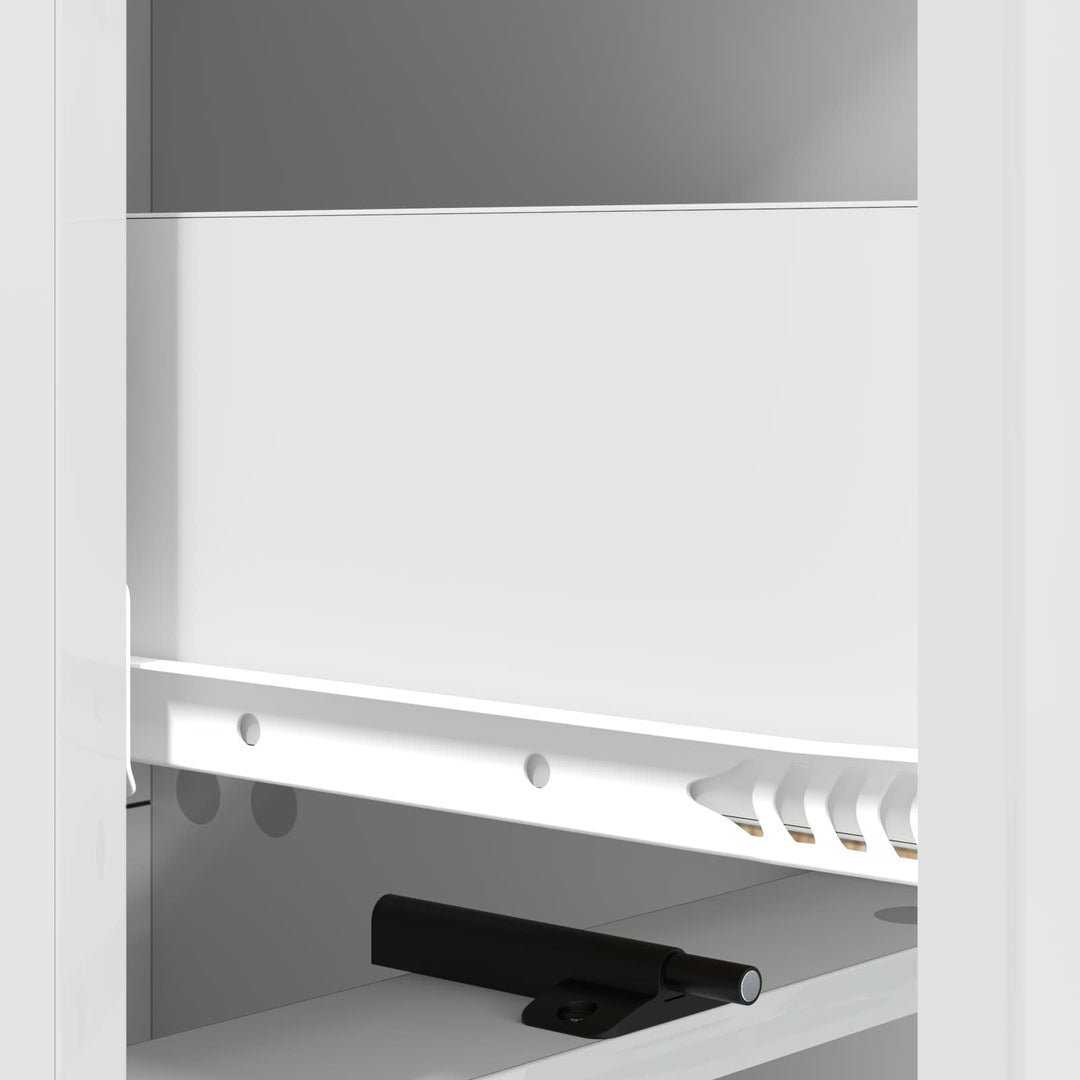 Skuffeskab Hvid højglans 33 x 34,5 x 92 cm Konstrueret træ
