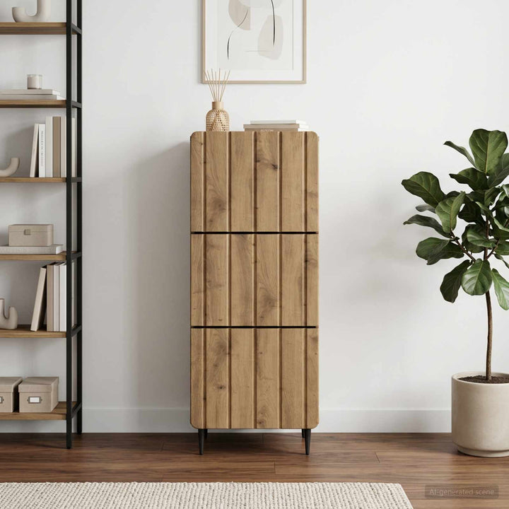 Skuffeskab 33 x 34,5 x 92 cm Konstrueret træ Artisan-eg