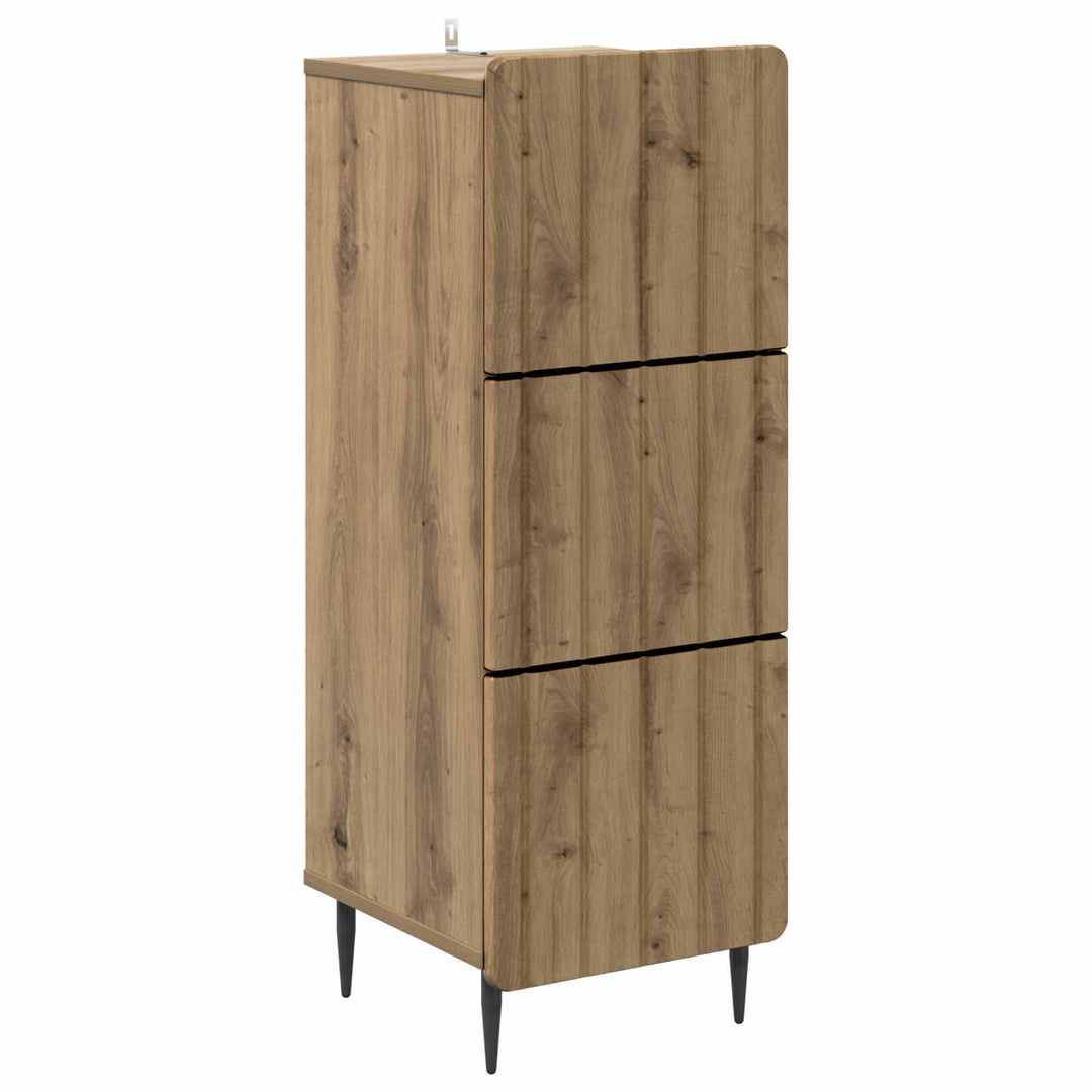 Skuffeskab 33 x 34,5 x 92 cm Konstrueret træ Artisan-eg