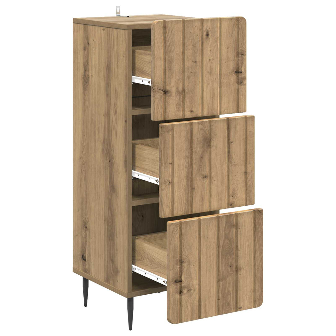 Skuffeskab 33 x 34,5 x 92 cm Konstrueret træ Artisan-eg