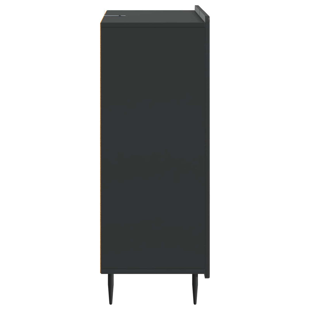 Sideboard med skuffe Sort 66 x 34,5 x 91,5 cm Konstrueret træ