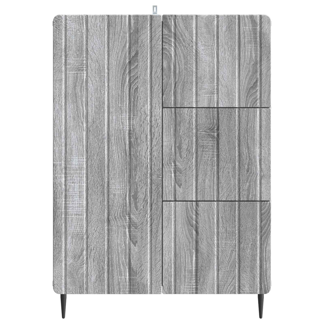 Sideboard Grå sonoma-eg 66 x 34,5 x 91,5 cm Konstrueret træ