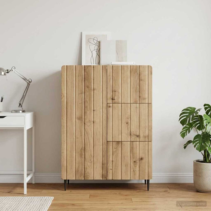 Sideboard Artisan-eg 66 x 34,5 x 91,5 cm Konstrueret træ