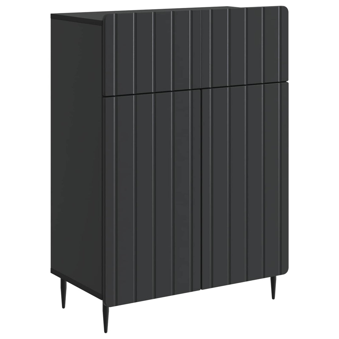Sideboard med skuffe Sort 66 x 34,5 x 92 cm Konstrueret træ