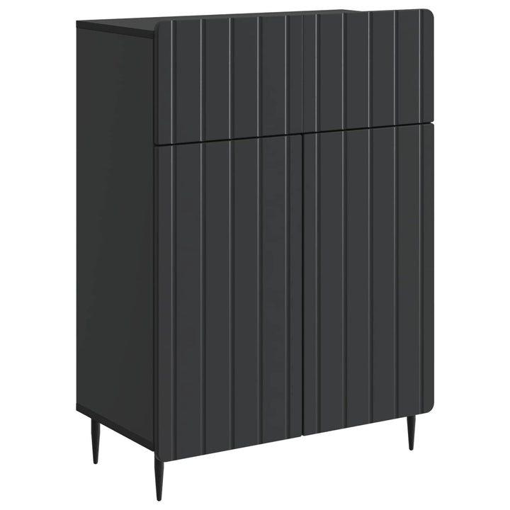 Sideboard med skuffe Sort 66 x 34,5 x 92 cm Konstrueret træ
