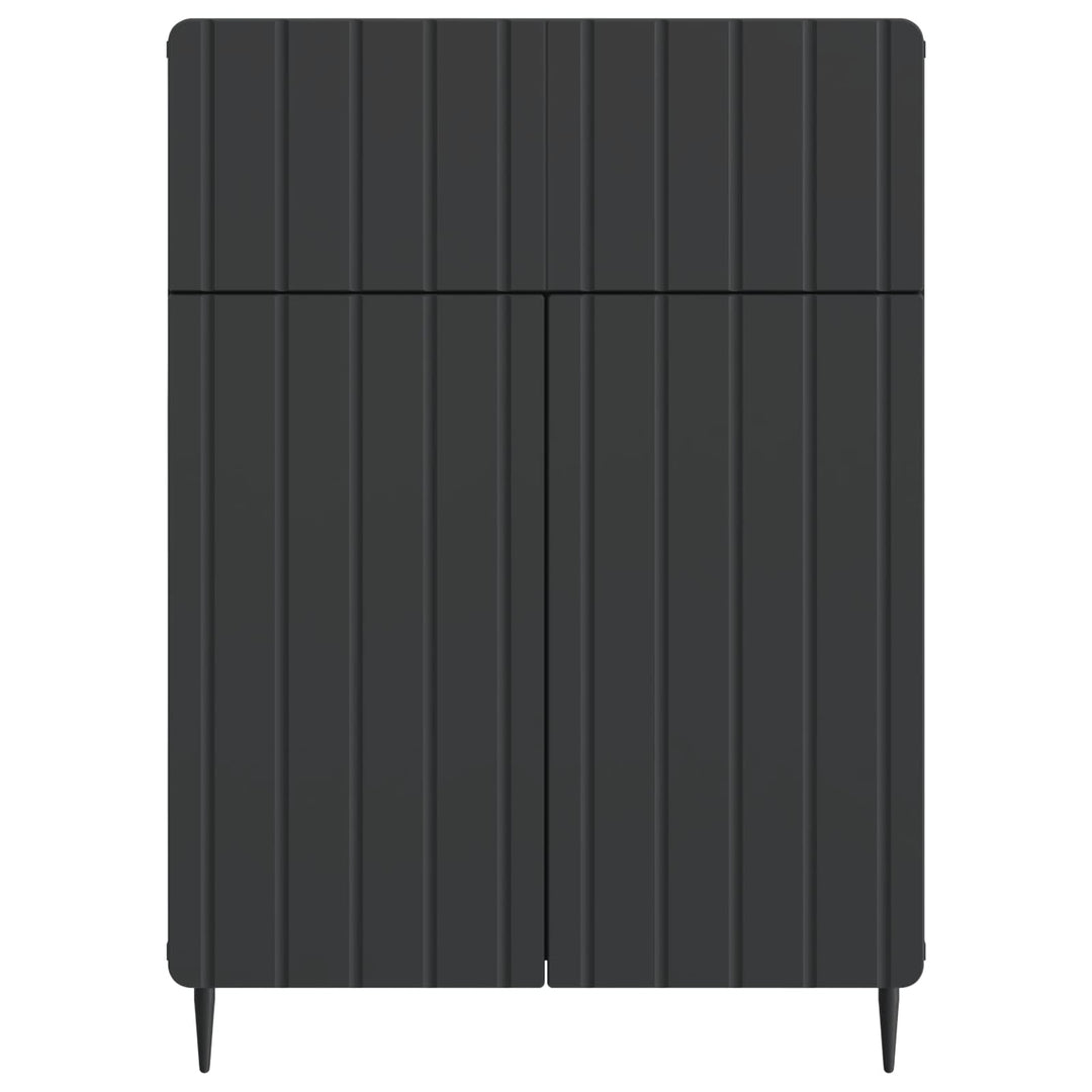 Sideboard med skuffe Sort 66 x 34,5 x 92 cm Konstrueret træ