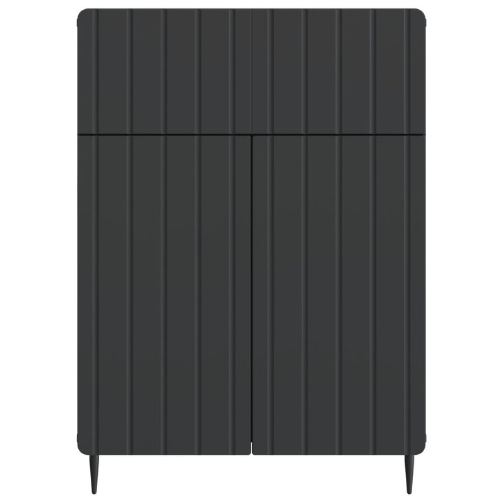 Sideboard med skuffe Sort 66 x 34,5 x 92 cm Konstrueret træ
