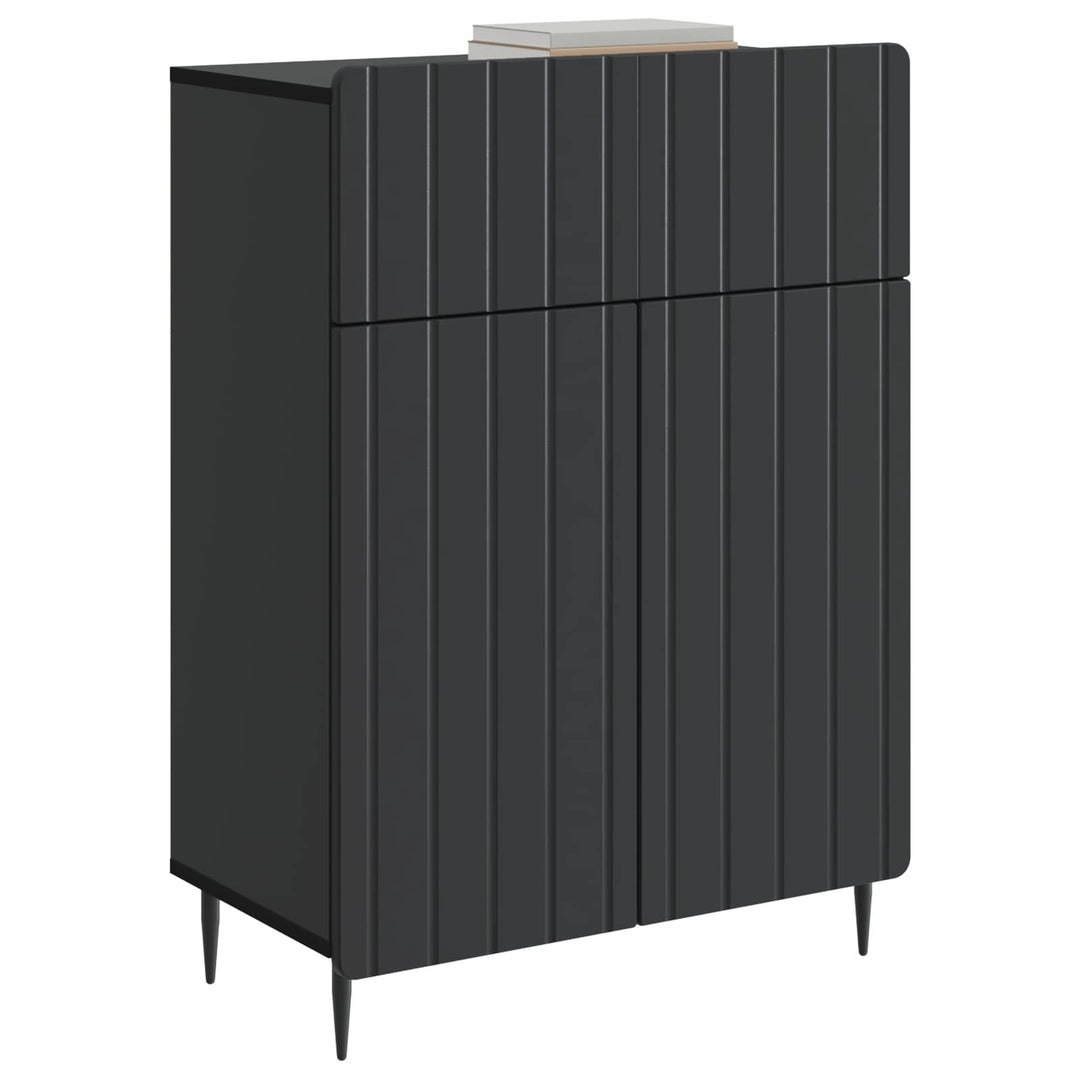 Sideboard med skuffe Sort 66 x 34,5 x 92 cm Konstrueret træ