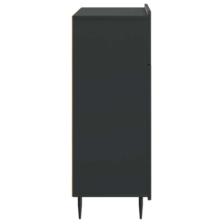 Sideboard med skuffe Sort 66 x 34,5 x 92 cm Konstrueret træ