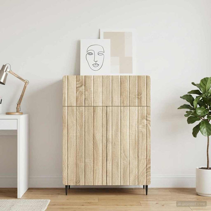 Sideboard Sonoma-eg 66 x 34,5 x 92 cm Konstrueret træ