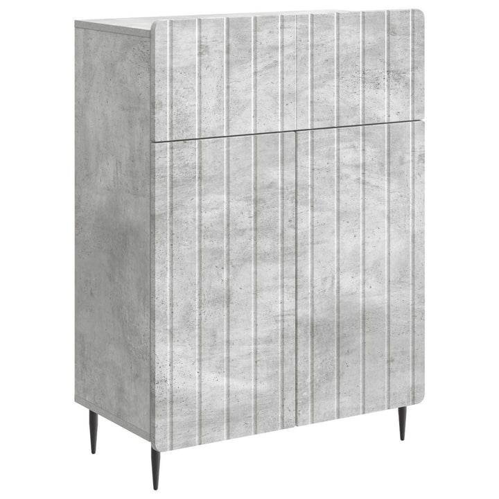 Sideboard med skuffe Betongrå 66 x 34,5 x 92 cm Konstrueret træ