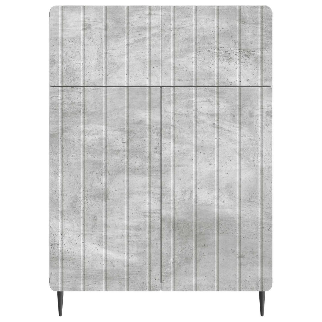 Sideboard med skuffe Betongrå 66 x 34,5 x 92 cm Konstrueret træ