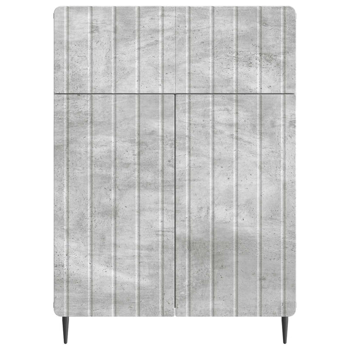 Sideboard med skuffe Betongrå 66 x 34,5 x 92 cm Konstrueret træ