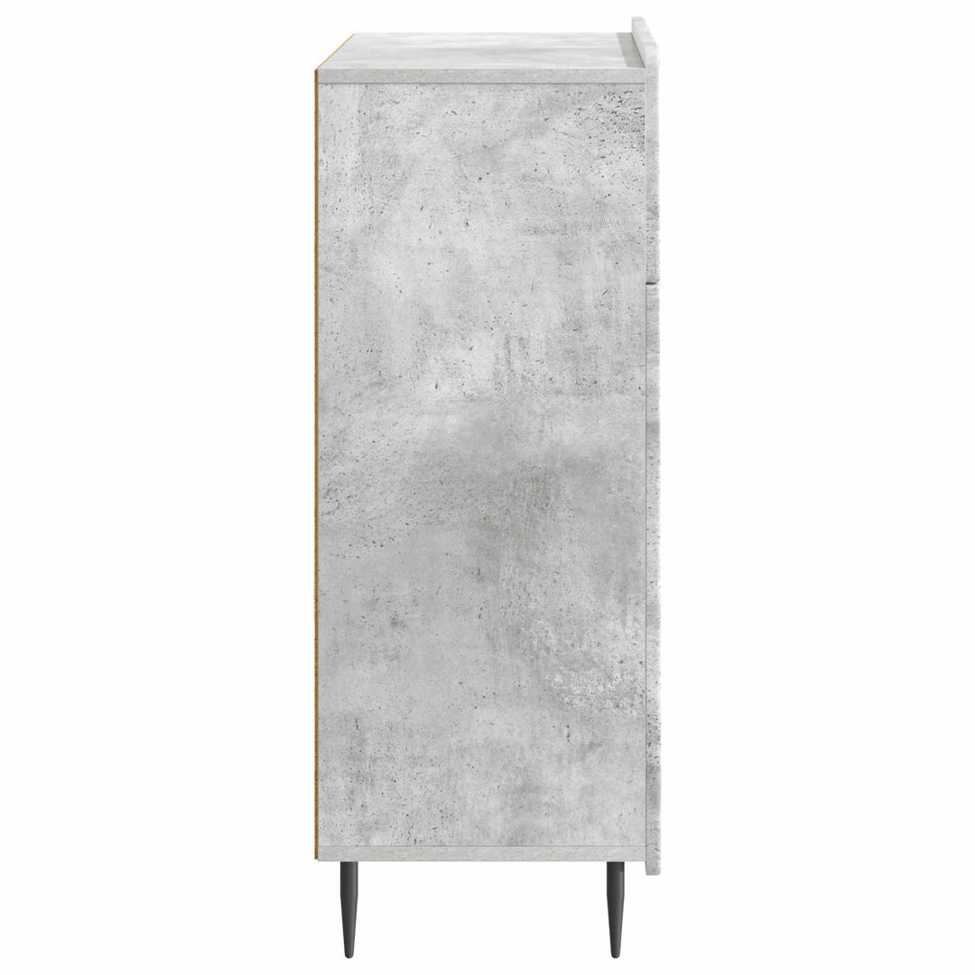 Sideboard med skuffe Betongrå 66 x 34,5 x 92 cm Konstrueret træ