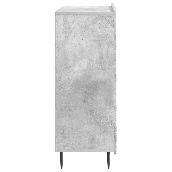 Sideboard med skuffe Betongrå 66 x 34,5 x 92 cm Konstrueret træ
