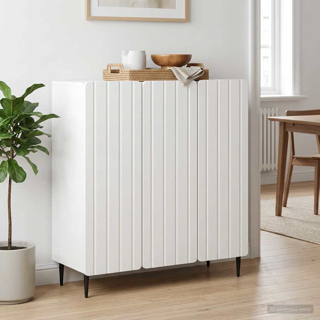 Sideboard Hvid 89 x 34,5 x 82 cm Konstrueret træ