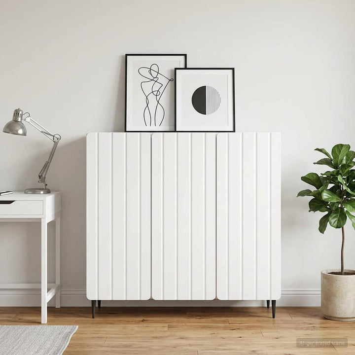 Sideboard Hvid 89 x 34,5 x 82 cm Konstrueret træ