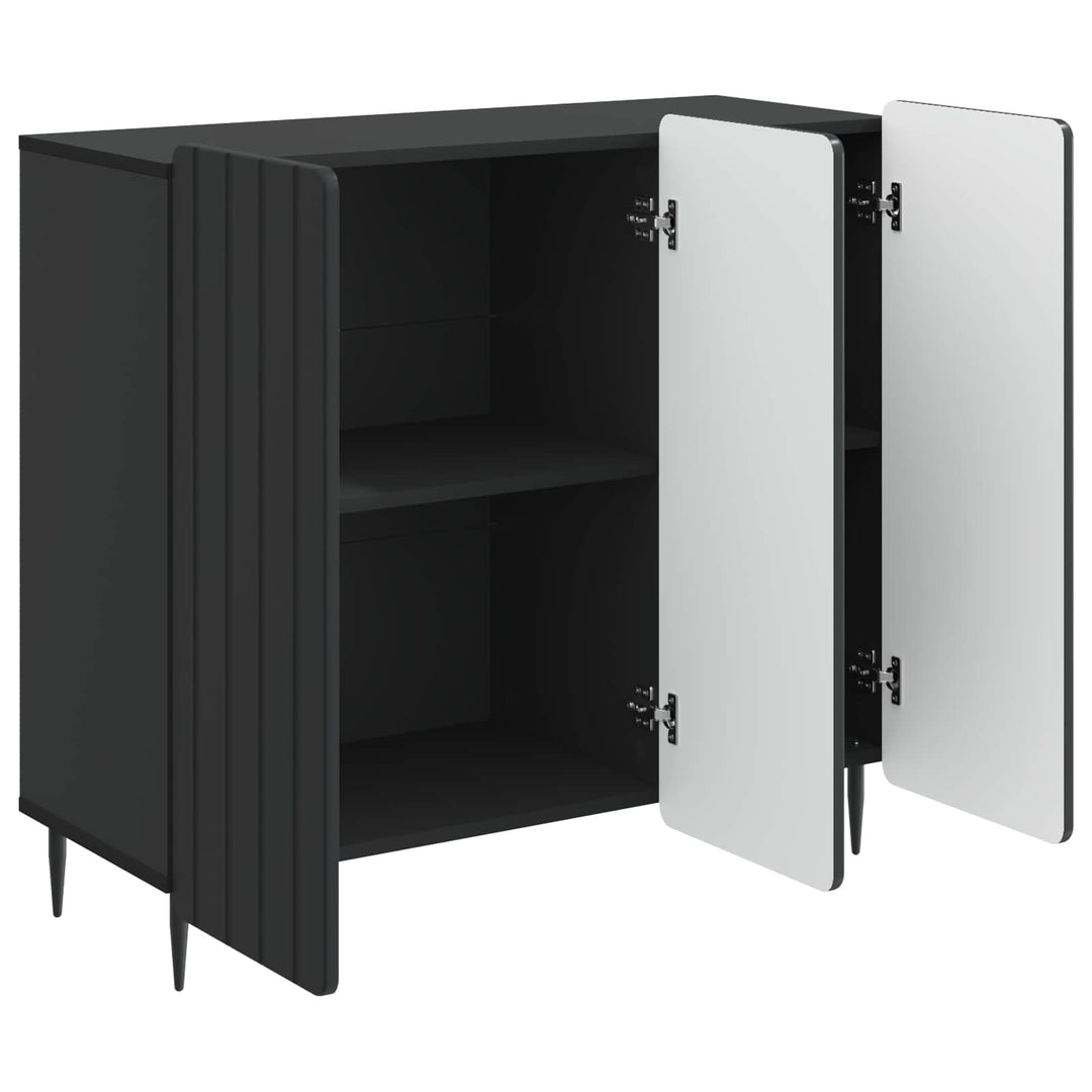 Sideboard Sort 89 x 34,5 x 82 cm Konstrueret træ