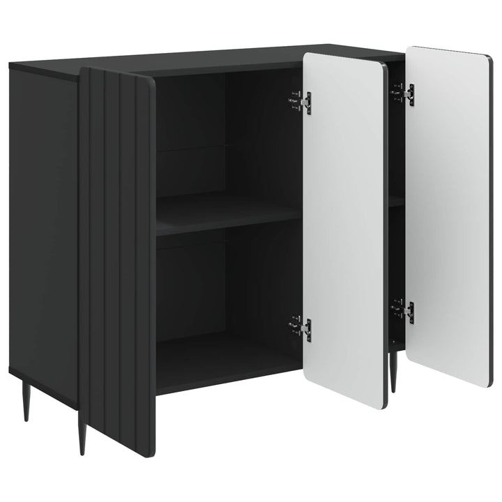 Sideboard Sort 89 x 34,5 x 82 cm Konstrueret træ