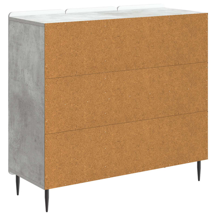 Sideboard Betongrå 89 x 34,5 x 82 cm Konstrueret træ