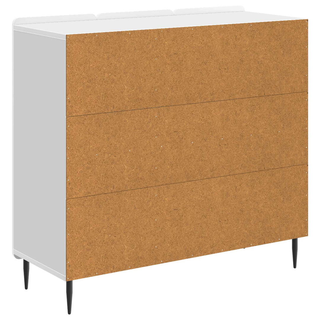 Sideboard Hvid højglans 89 x 34,5 x 82 cm Konstrueret træ