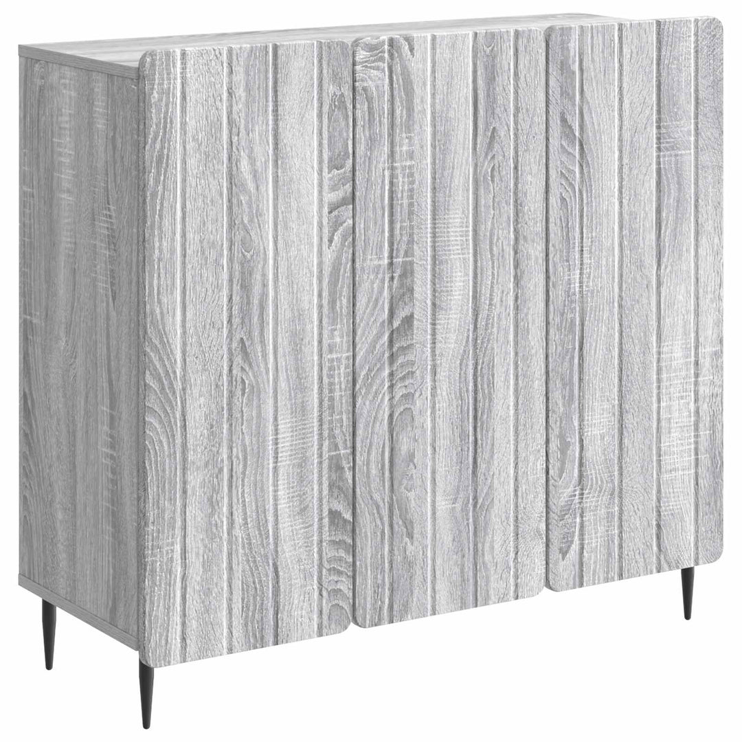 Sideboard Grå sonoma-eg 89 x 34,5 x 82 cm Konstrueret træ