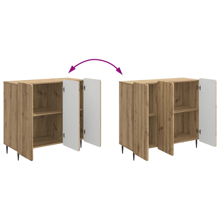 Sideboard Artisan-eg 89 x 34,5 x 82 cm Konstrueret træ