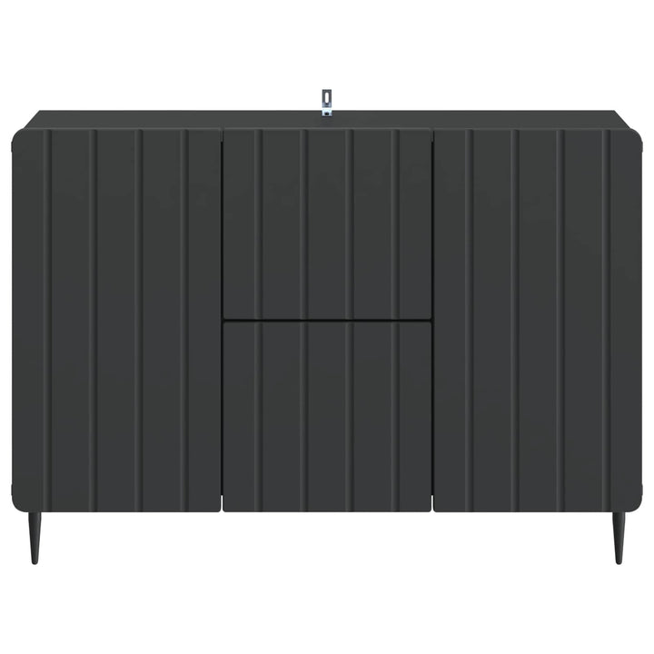 Sideboard med skuffe Sort 89 x 34,5 x 62 cm Konstrueret træ