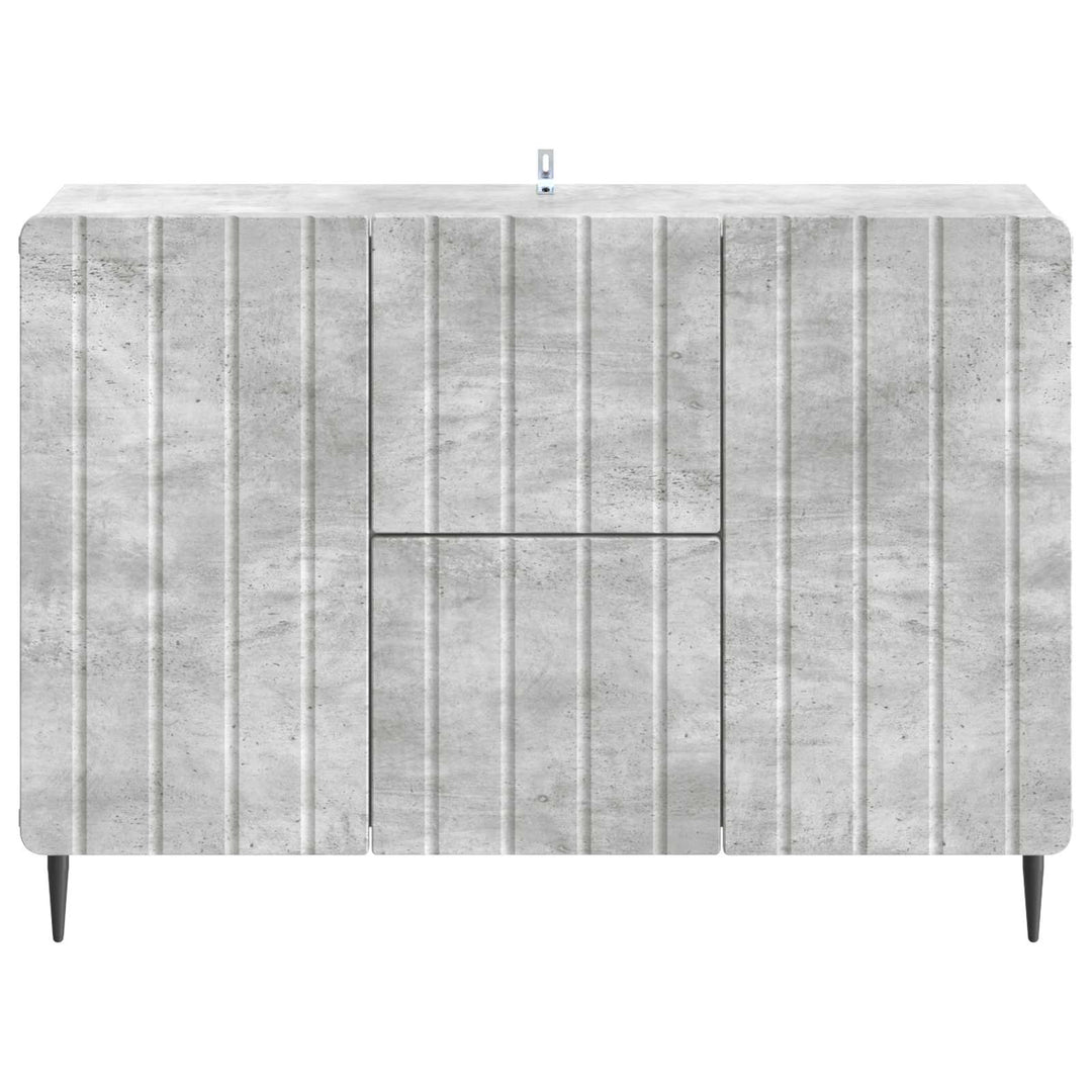 Sideboard med skuffe Betongrå 89 x 34,5 x 62 cm Konstrueret træ