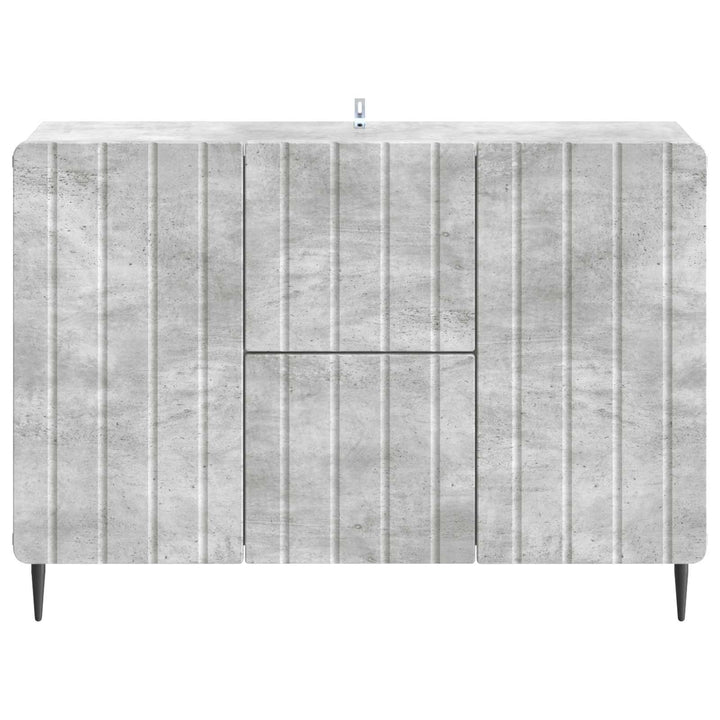 Sideboard med skuffe Betongrå 89 x 34,5 x 62 cm Konstrueret træ